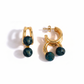 Double Layer Hoop Earrings, Forest