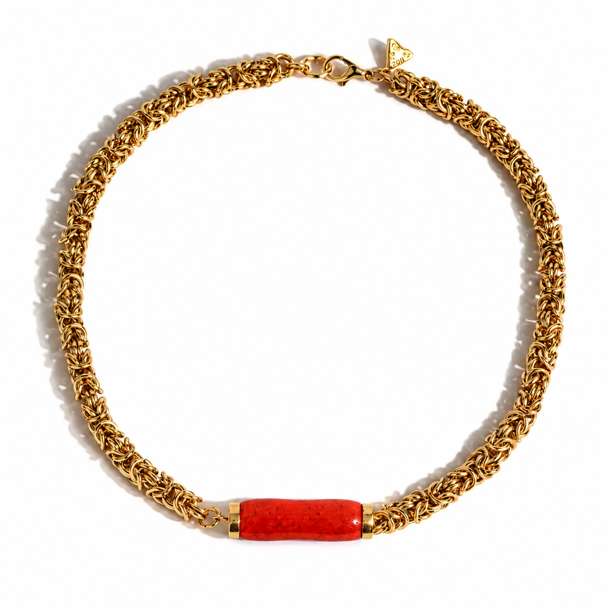 Tulip Necklace, Coral